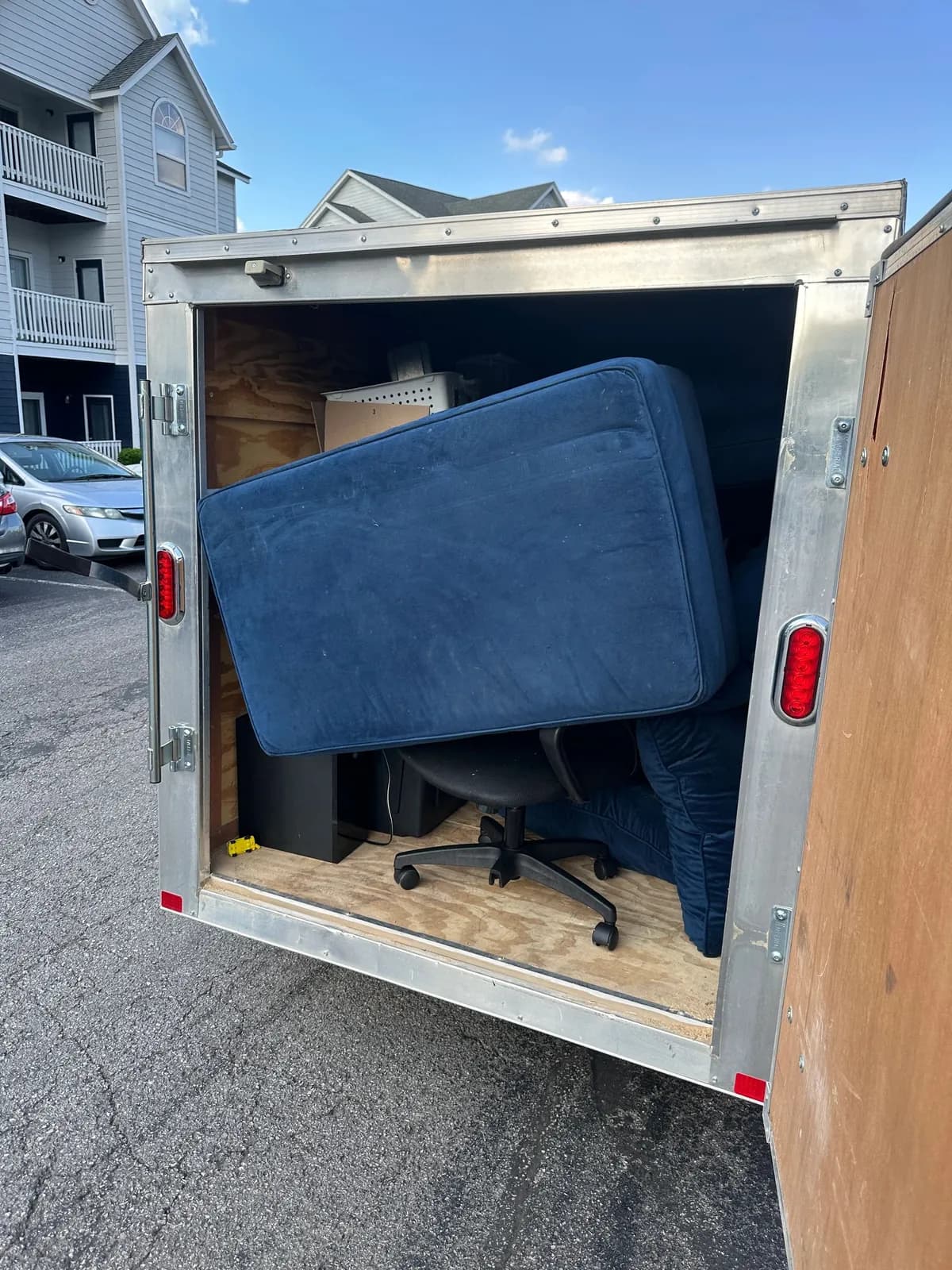 Loaded trailer ready to move