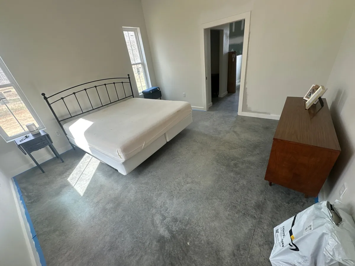 Furniture and appliances staged for loading
