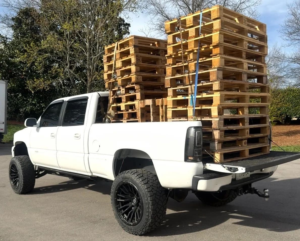 Packed boxes ready to load