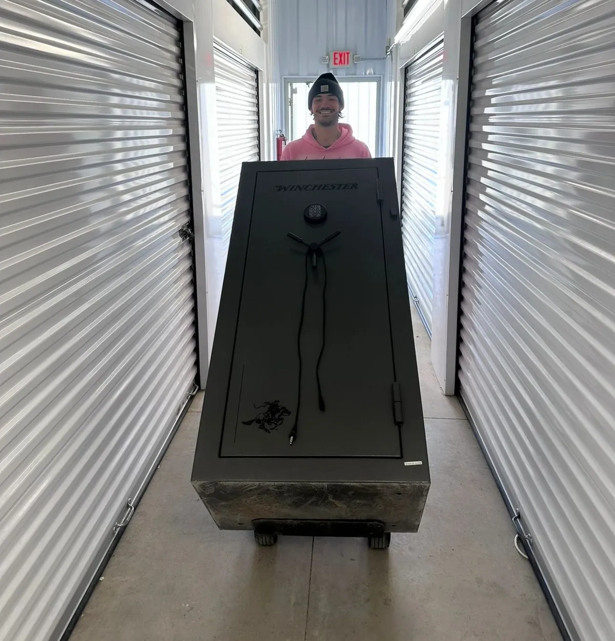 Large safe moved out of a storage unit